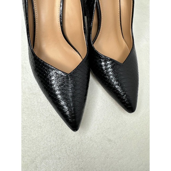 NEW Circus NY Marlee Black Snake Print Block Heel Pumps Womens 8M Box Career - Picture 5 of 8